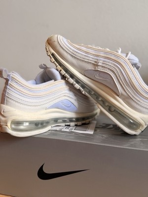 Nike Air Max 97 Herren Sneaker EU 40,5 Beige/Weiß Textil Low Top Schnürung