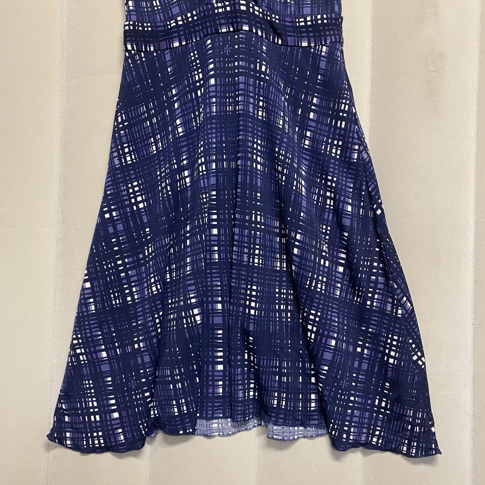 Abito donna Tory Burch Clementine XS a quadri con volant designer lusso femminile