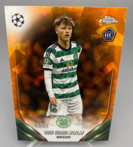 Odin Thiago Holm 2023-24 Topps Chrome Sapphire UCC Orange 13/25 RC #8
