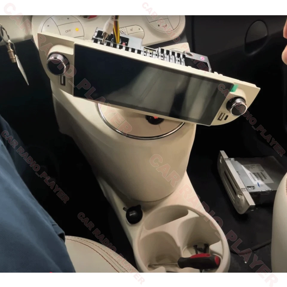 Radio estéreo 2Din Carplay 32 GB Android 15 GPS navegación por satélite AHD para Fiat 500 2007-2018 Foto 4 de 4