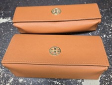 Tory Burch Large Orange Magnetic Sunglasses And Small Eyeglasses Case