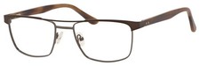 Calabria Esq 1565 Pilot Stainless Steel Reading Glasses 1.25 Brown Mens Designe