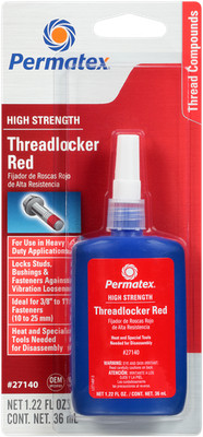 PERMATEX Threadlocker Red 27140 1.22 fl oz Adhesive Sealant