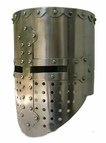 Casco medieval coleccionable cruzado caballero templario casco de armadura vi...