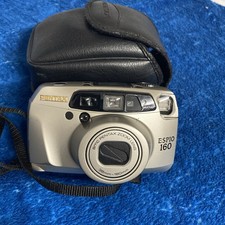 Pentax Espio 160 35mm Film Point and Shoot Camera Silver Good Condition Working 