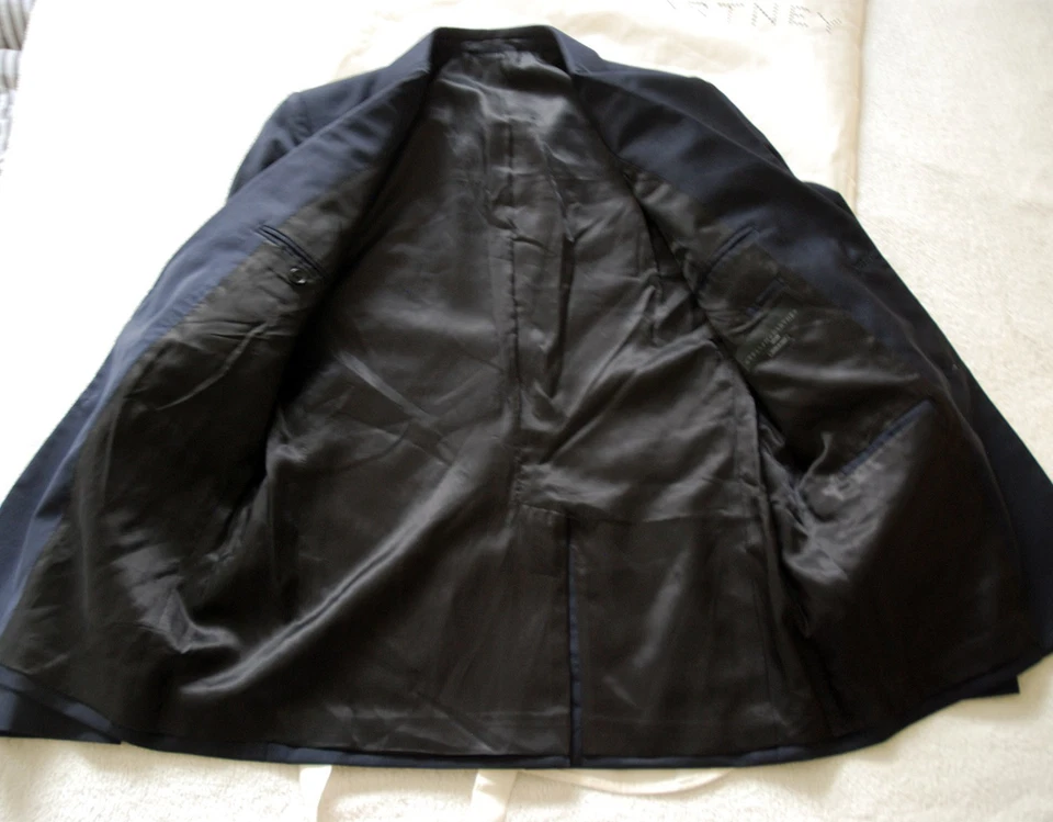 Traje Chaqueta Stella McCartney 100% Lana Azul Marino Hecho en Italia con Bolsa para el Polvo 50IT Foto 4 de 4