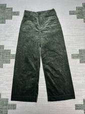 Maeve Anthropologie Pants Womens 27 The Colette Green Corduory Wide Leg Crop