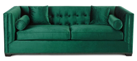 Chesterfield GrüN Stoff Wohnzimmer Couchen Polster Sofa Sofas Couch Dreisitzer