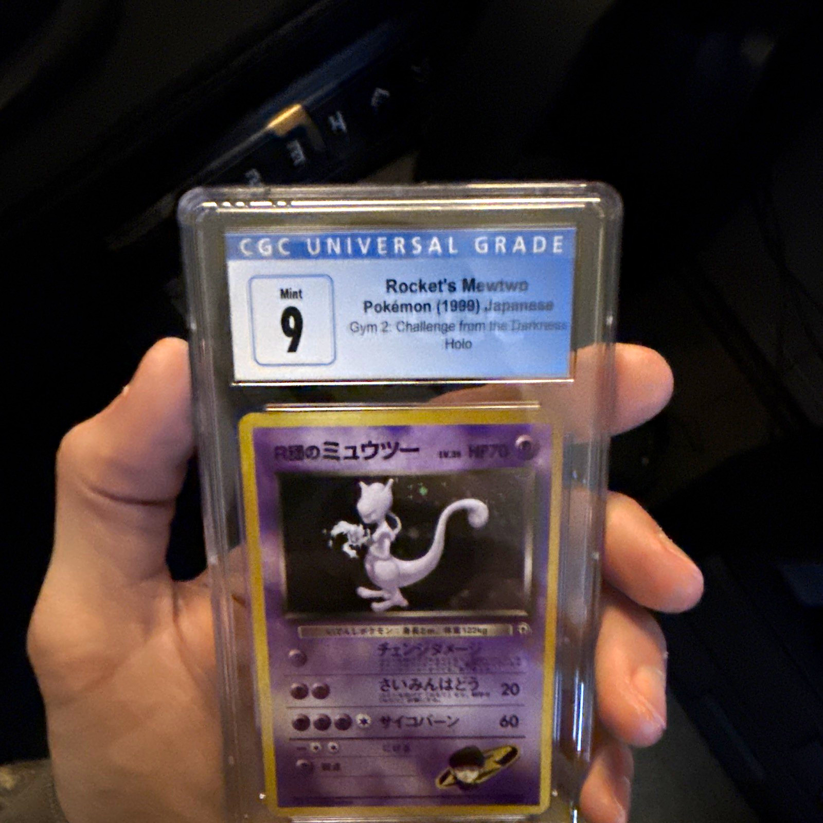 Rocket's Mewtwo CGC 9 Mint 150 Japanese 1999 Challenge from the Darkness Holo