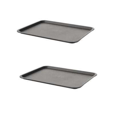 2x IKEA TILLGÅNG Serving Tray Plastic Grey Strong Tea Coffee Scratch Resistant - Image 1 of 4