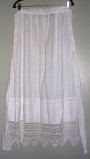 Edwardian Antique Crochet Womens Long Apron