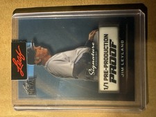 Jim Leyland 1/1 Leaf Metal Signature Series Pre-Production Proof 🔥 Detroit HOF