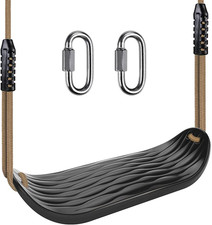 Plastic Swing Seat, Non Slip Tree Swing Set with Adjustable Rope and 2 Carabiner