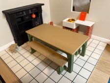Dolls House Victorian Farm House Kitchen Table 1/12
