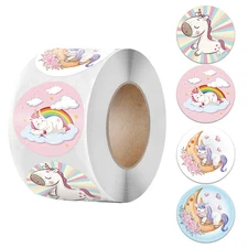 Sticker Unicorn Cartoon 500pcs Kids Reward Vintagesticker Gift Decoration Label