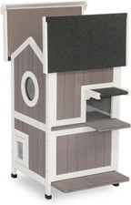 Cat House Outdoor Cats Outdoor Cat House Weatherproof 2 Story Feral Cat Shelter