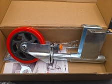 Spring Loaded Gate Casters 5" Rubber Wheel Heavy Duty Gate Caster.