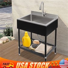 Stainless Steel Utility Sink Commercial Restaurant Laundry Sink Kitchen Sink