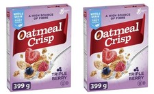 Oatmeal Crisp Triple Berry Breakfast Cereal, 399g 2 Pack 