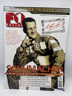 F1 Racing Magazine Schumacher Issue, December 2006 Very Good Condition