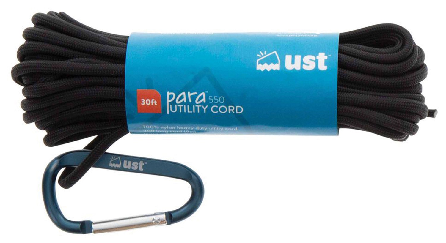 UST Paracord 550 Black - Сверхпрочный спасательный шнур с универсальным использованием 7190₽