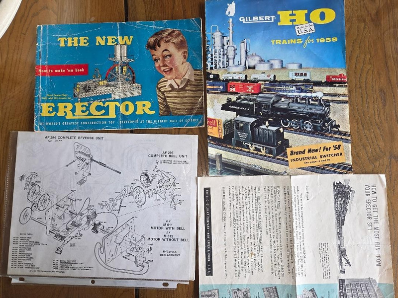 American Flyer Train Gilbert Erector Set and HO Trains catalog/etc