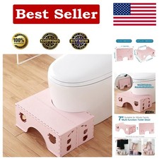 Stylish Foldable Toilet Stool with Anti-Slip Feet - Perfect Support for All Ages