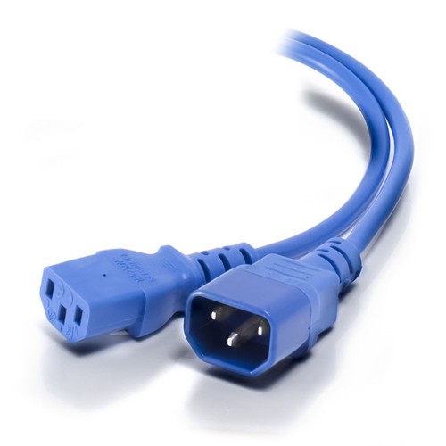 Cablenet 0.5m C14 - C13 Blue PVC 0.75mm Power Lead