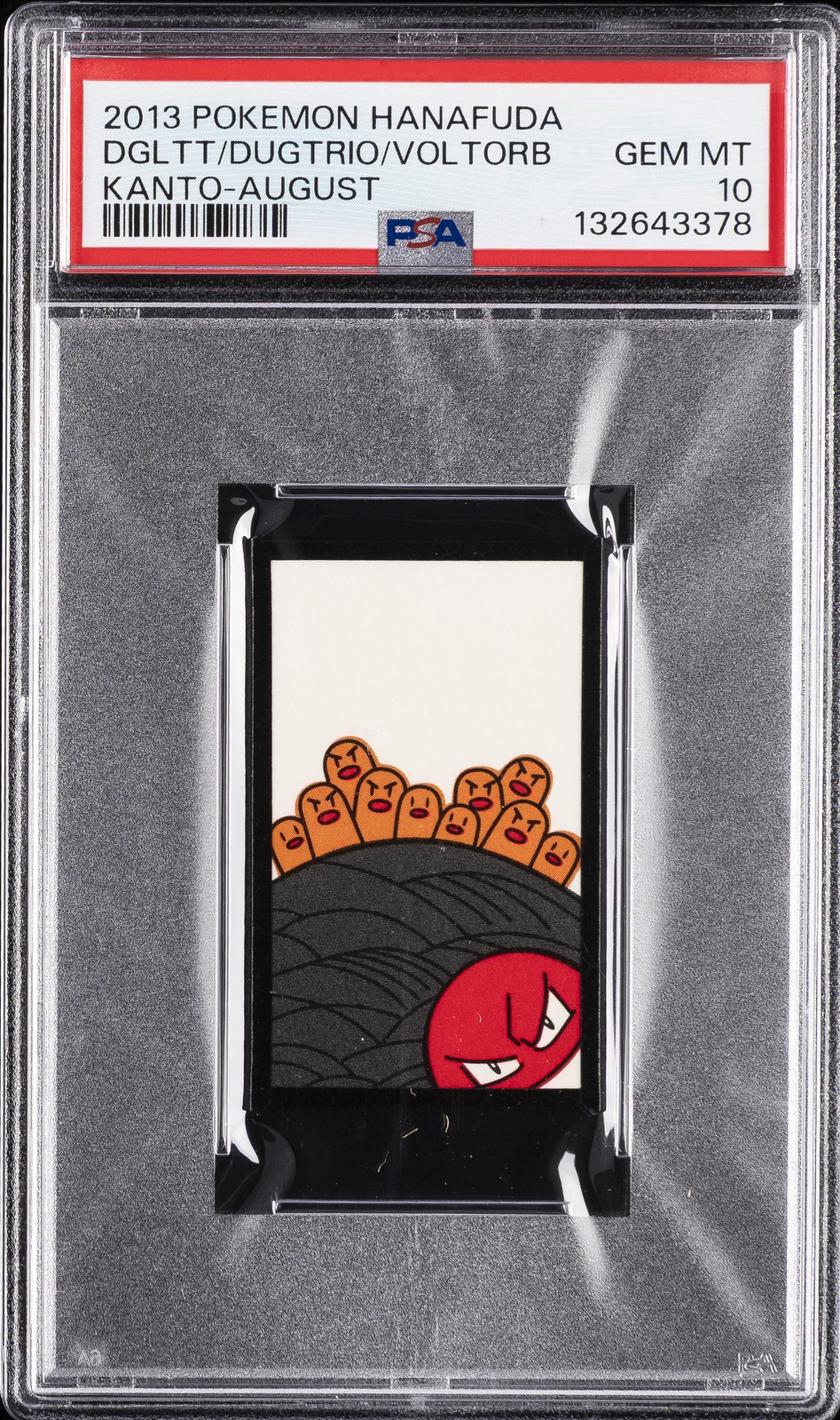 2013 POKEMON HANAFUDA KANTO AUGUST DIGLETT/DUGTRIO/VOLTORB PSA 10
