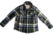 Member's Mark Plaid Shacket Boy's Size XS 4/5 Fleece Lined Plaid Snap Up Jacket