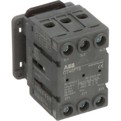 1PC ABB OT40FT3 Non-Fusible Disconnect Switch, 3 Pole, 40A, Din Rail/Panel