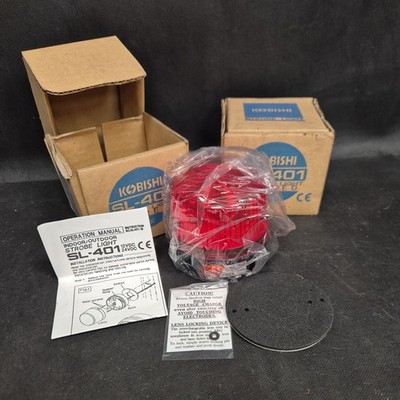 2 x Kobishi SL-401 Stroboskopleuchte rot 12V/24V DC. NEU VERPACKT