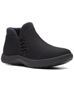 Clarks Adella Pine Boot - Black Synthetic, Zip Closure, EVA Insole, TPR Sole, 1.