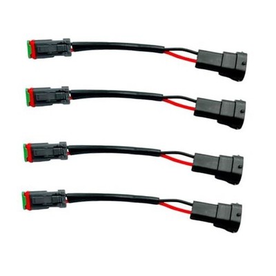 4Pcs 2 pin H11 H8 to DT DTP Male Bulb Socket Headlight Adapter Connector