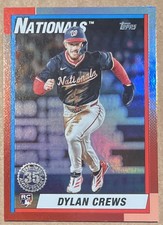 2025 Topps Update Dylan Crews 35th Anniversary Foil U90-46 RC Rookie Nationals