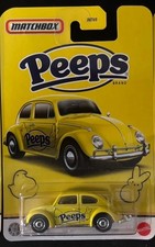 Matchbox VW 1962 Volkswagen Beetle Peeps , Easter Basket Stuffer Yellow