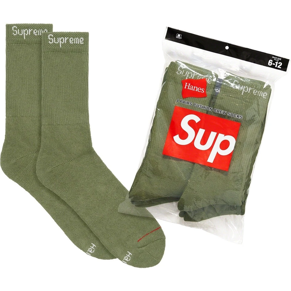 Calcetines Supreme Hanes Crew, Pack de 4 Pares Tallas 6-12 Foto 4 de 4