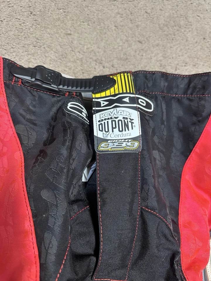 老式罕见 Axo 989 红色电机十字裤 34 码意大利制造全新旧库存 — 第 3/4 张图片