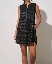 Elan Metallic Mini Dress Black