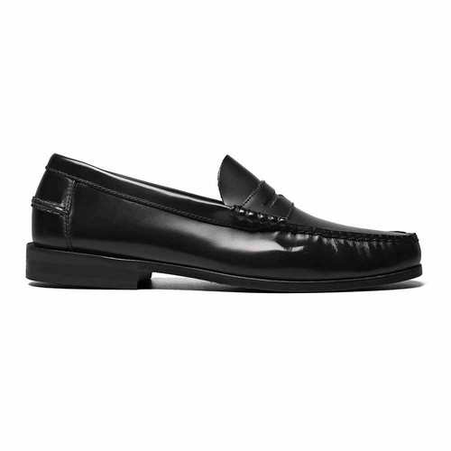 Mocassins Florsheim Berkley en cuir lisse noir moc toe penny dress (taille homme USA) - Photo 2/7