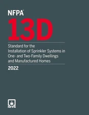 NFPA 13D, Standard for the Installation of Sprinkler Systems in 2022 PB