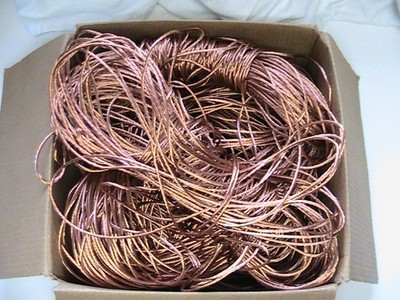 25 LBS. 11.2 OZ CLEAN STRIPPED STRANDED COPPER WIRE BARE SHINY BRIGHT MELT