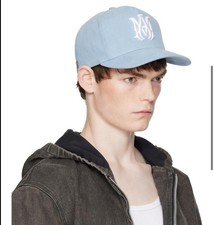 Amiri Logo Blue Canvas Trucker Hat Rare