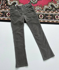 Prada Men’s Corduroy Pants Gray Straight Leg Trousers Size 46 IT