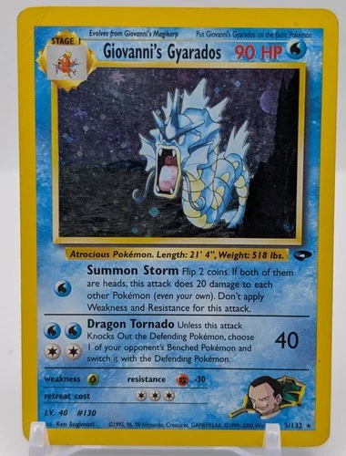 GIOVANNI'S GYARADOS - 5/132 - Gym Challenge - Holo - Pokemon Card -  HP