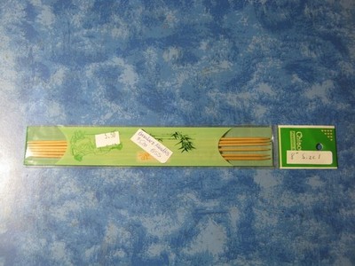 CHIAOGOO DOUBLE POINT PREMIUM BAMBOO 8'' KNITTING NEEDLES SIZE 1 NIP F