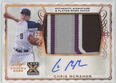 Chris McMahon 2020 Leaf Trinity Copper Auto Jersey #PA-CM4