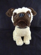 Walmart Pug Plush Dog 14" Stuffed Animal Puppy with Black Collar