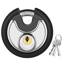 Keyed Padlock, Stainless Steel Locker Lock Heavy Duty Locks with 3 Keys, Wate...