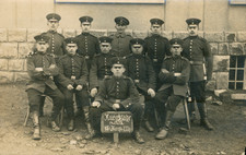 Soldaten vom Infanterie-Regiment 104, Foto-Feldpostkarte 1916, Frankenberg